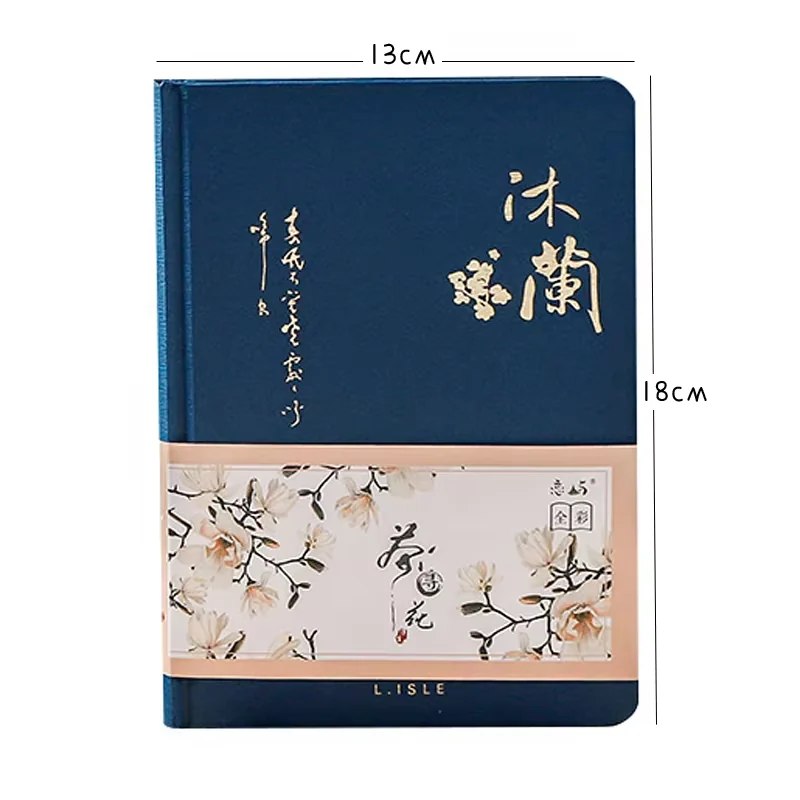 Seller image showing the notebook dimensions, marked about 13 by 18 centimetres